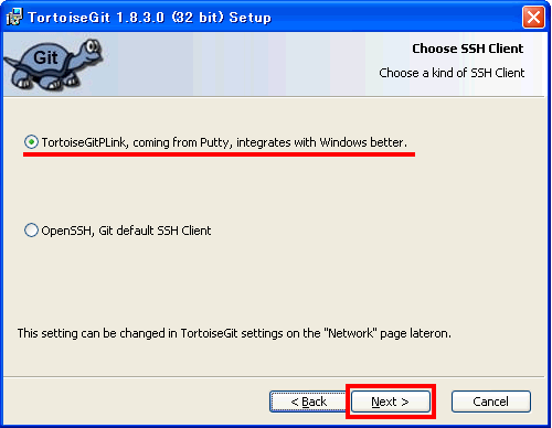 選擇TortoiseGitPLink，點一下Next。