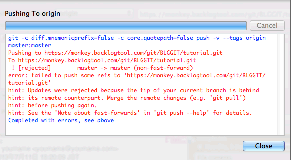 Push到遠端數據庫