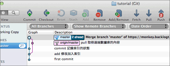 從遠端數據庫下載最新的修改內容