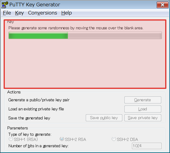 在進度條進行到最右邊位置為前，請在顯示為紅色框框的範圍內移動滑鼠。